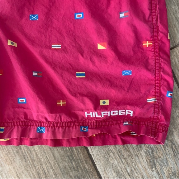 Vintage Tommy Hilfiger nautical flag swim trunks - Picture 2 of 9